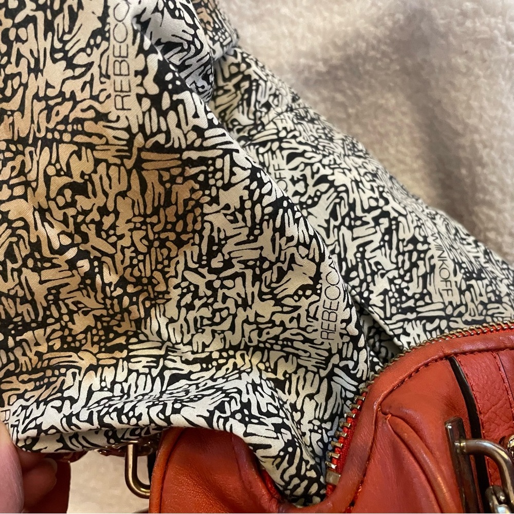 Rebecca Minkoff Orange Leather Large Cupid Satchel - Picture 15 of 16